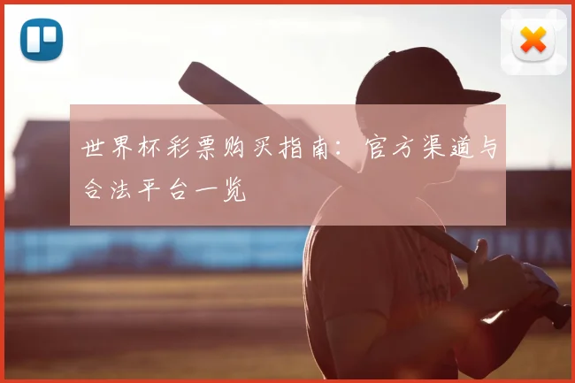 世界杯彩票购买指南：官方渠道与合法平台一览