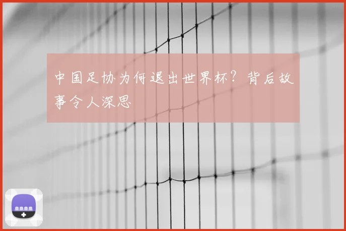 中国足协为何退出世界杯?背后故事令人深思